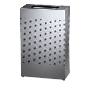 Rubbermaid® Commercial Designer Line Silhouettes Waste Receptacle, Steel, 13 Gal Capacity, Silver Metallic freeshipping - TVN Wholesale